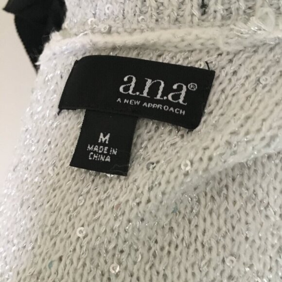 ANA Shimmer Glitter Sequin Sweater New Years party Christmas - Picture 6 of 6